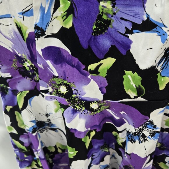 Buenos Ninos B&N Purple Floral Midi Dress Size XL - Picture 7 of 11
